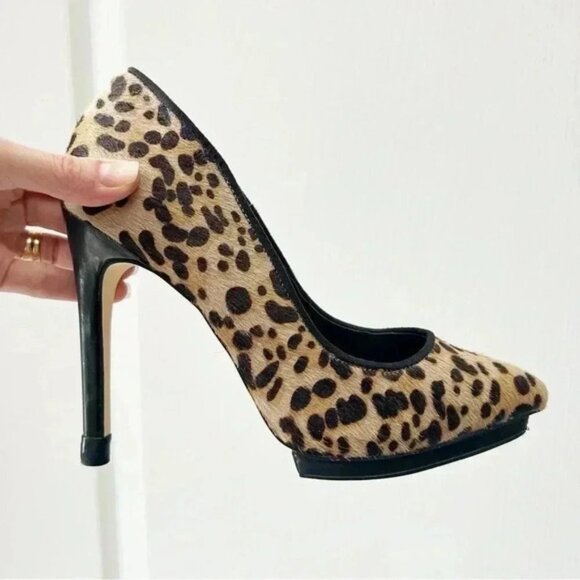 Aldo Leopard Print High Heel Pumps Pointed Toe Platform Brown Tan Size 7.5 - Picture 16 of 16
